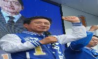 [6.3 지방선거] 정영두 김해시장 후보, 선거 전날 빗속 총력 유세